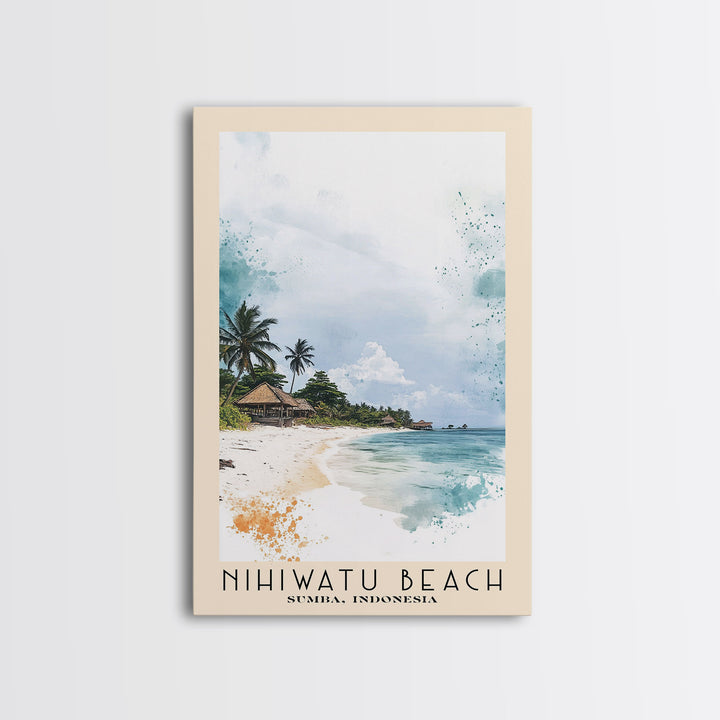 Nihiwatu Beach, Sumba, Indonesia Watercolor Print, Vacation Gift, Sumba, Indonesia Wall Art, Beach Painting, Beach Decor, Beach Or Lakehouse Art