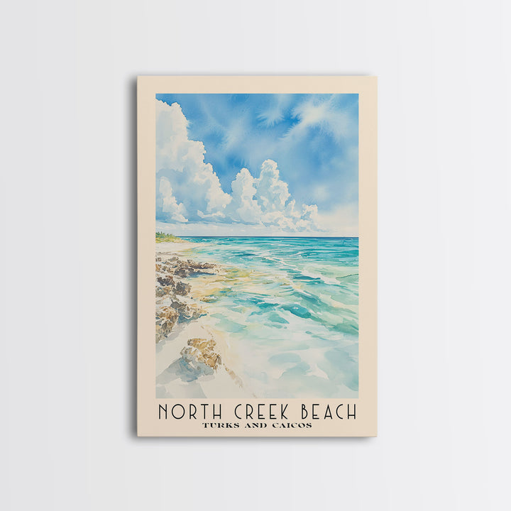 North Creek Beach, Turks and Caicos Watercolor Print, Vacation Gift, Turks and Caicos Wall Art, Beach Painting, Beach Decor, Beach Or Lakehouse Art