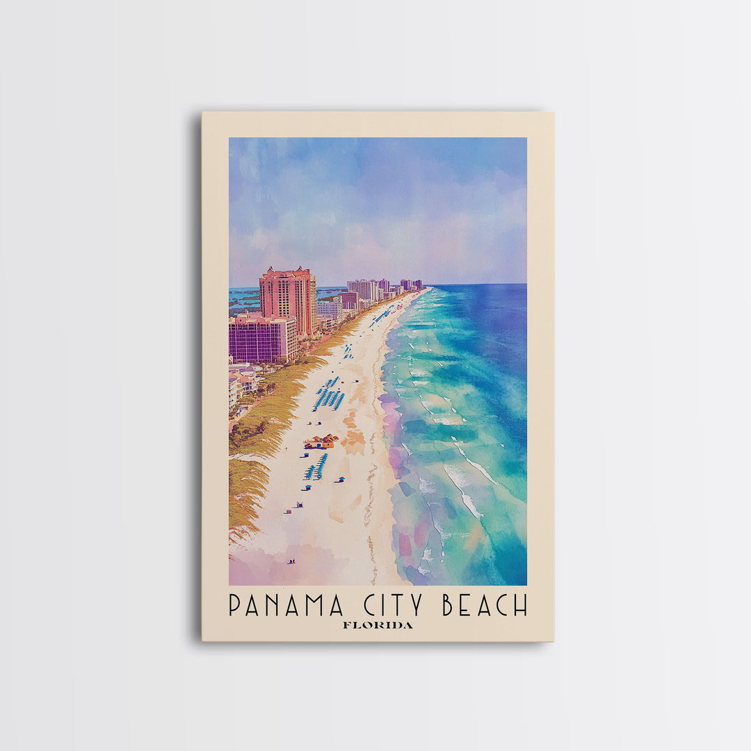 Panama City Beach, Florida Watercolor Print, Vacation Gift, Florida Wall Art, Vacation Wall Art, Vacatation Memories, Beach Decor, Beach Or Lakehouse Art