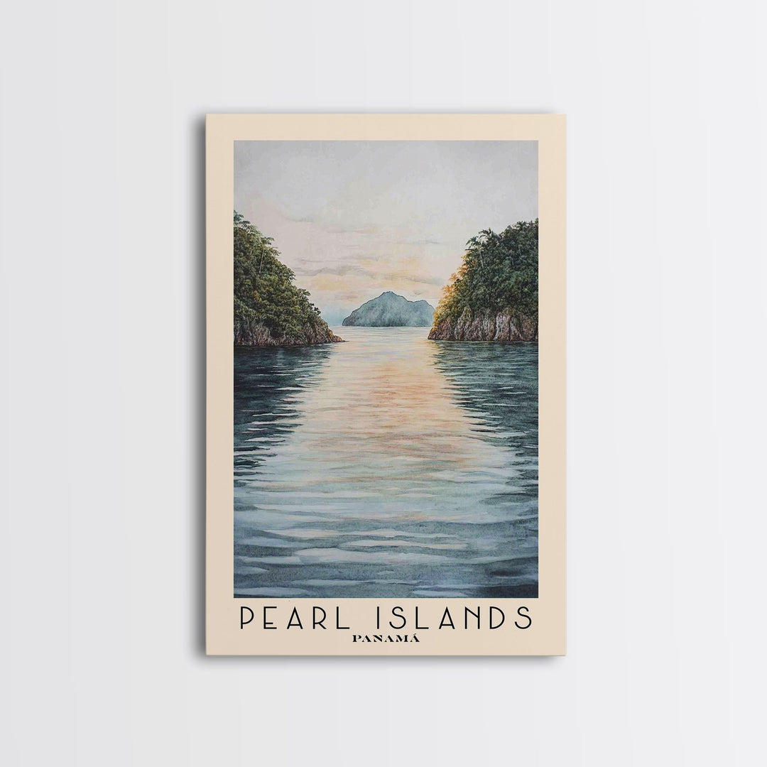 Pearl Islands, Panamá Watercolor Print, Vacation Gift, Panamá Wall Art, Beach Painting, Beach Decor, Beach Or Lakehouse Art