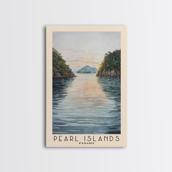 Pearl Islands, Panamá Watercolor Print, Vacation Gift, Panamá Wall Art, Beach Painting, Beach Decor, Beach Or Lakehouse Art