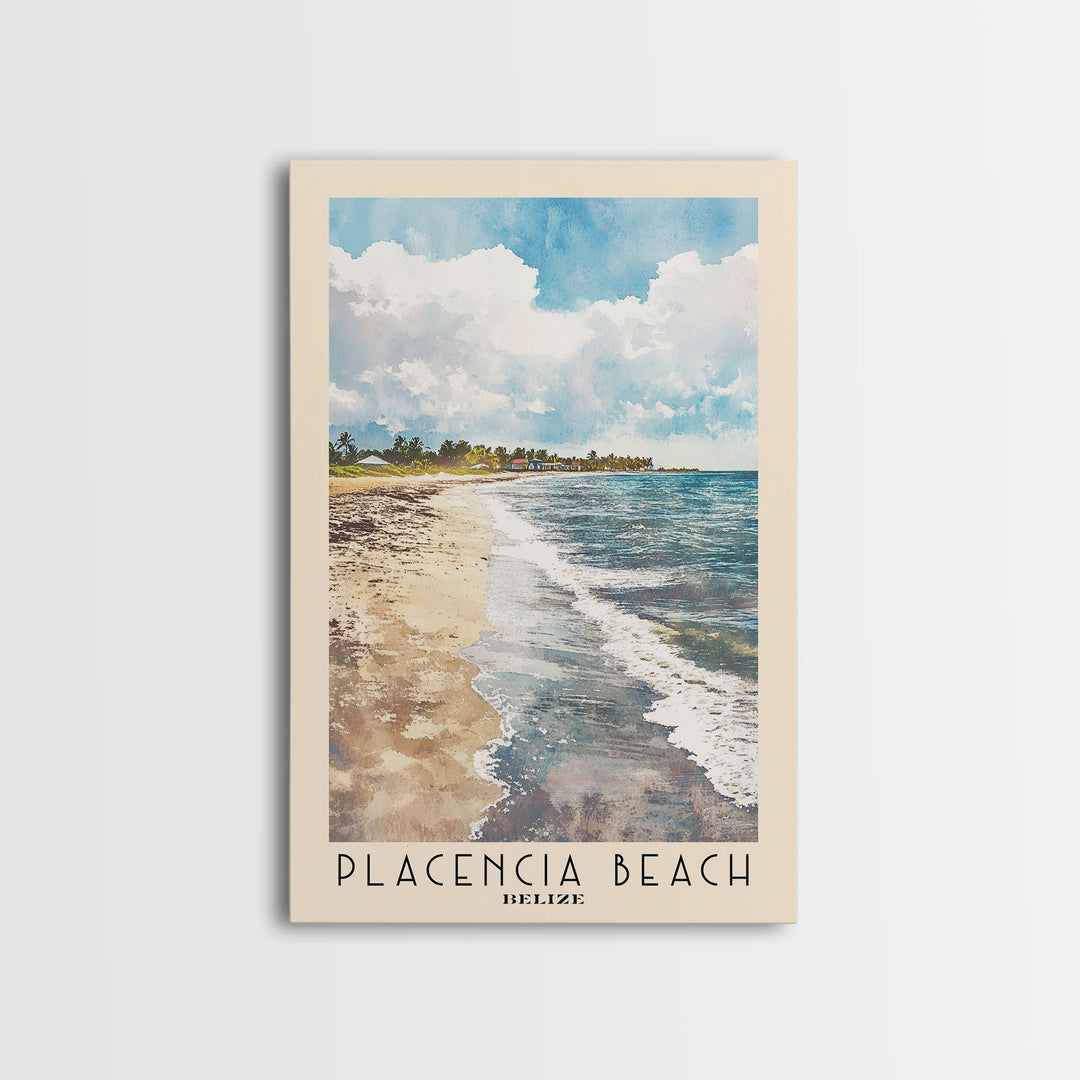 Placencia Beach, Belize Watercolor Print, Vacation Gift, Belize Wall Art, Vacation Wall Art, Vacatation Memories, Beach Decor, Beach Or Lakehouse Art