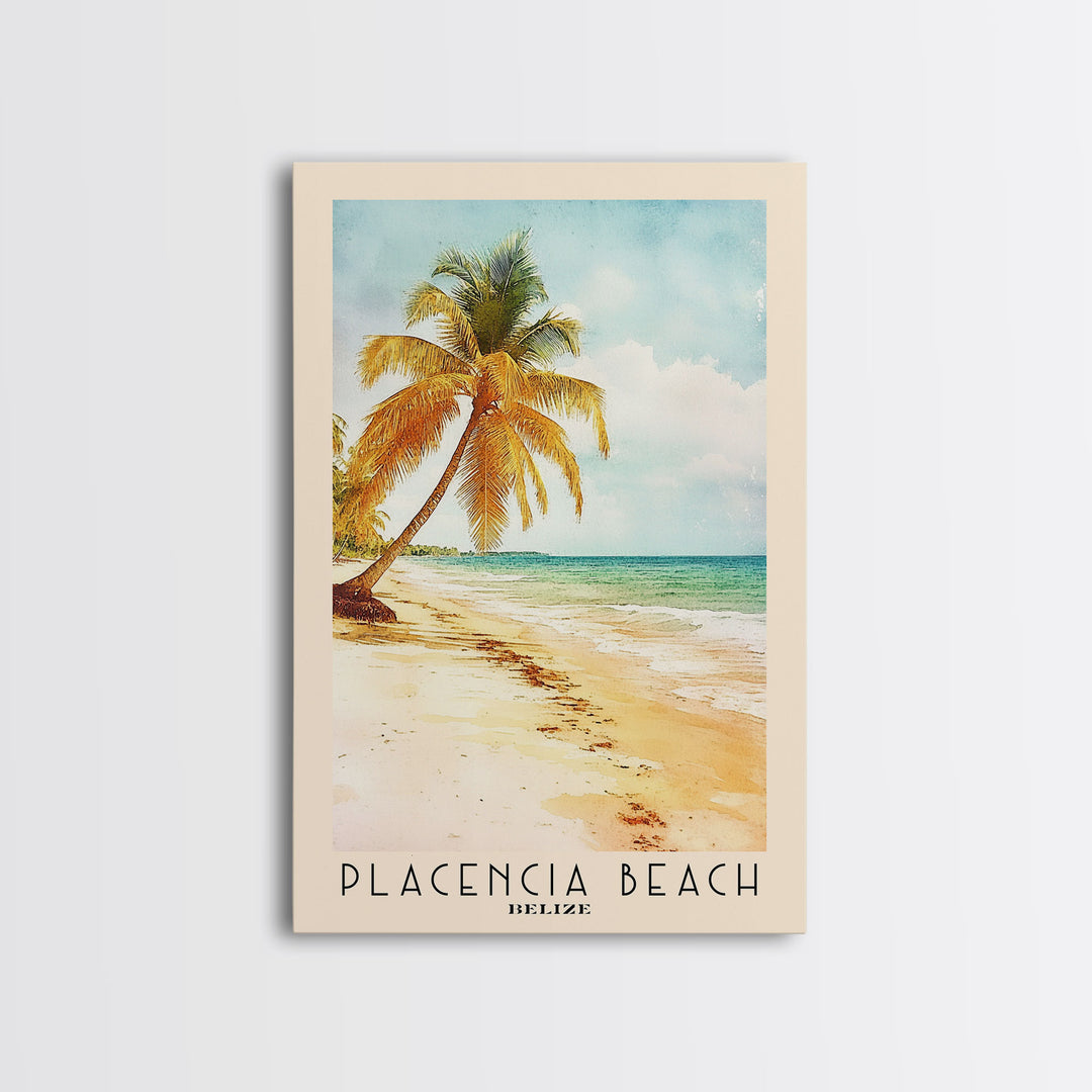 Placencia Beach, Belize Watercolor Print, Vacation Gift, Belize Wall Art, Beach Painting, Beach Decor, Beach Or Lakehouse Art