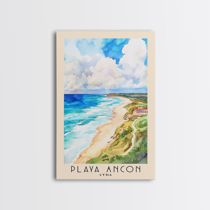 Playa Ancon, Cuba Watercolor Print, Vacation Gift, Cuba Wall Art, Beach Painting, Beach Decor, Beach Or Lakehouse Art