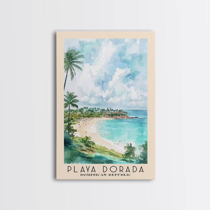 Playa Dorada, Dominican Republic Watercolor Print, Vacation Gift, Dominican Republic Wall Art, Beach Painting, Beach Decor, Beach Or Lakehouse Art