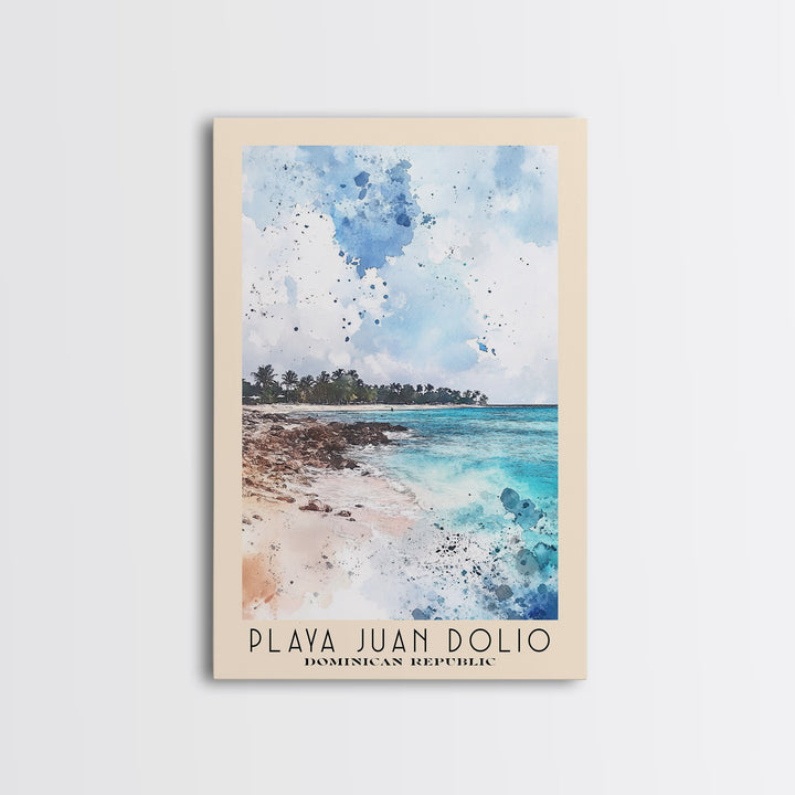 Playa Juan Dolio, Dominican Republic Watercolor Print, Vacation Gift, Dominican Republic Wall Art, Vacation Wall Art, Vacatation Memories, Beach Decor, Beach Or Lakehouse Art