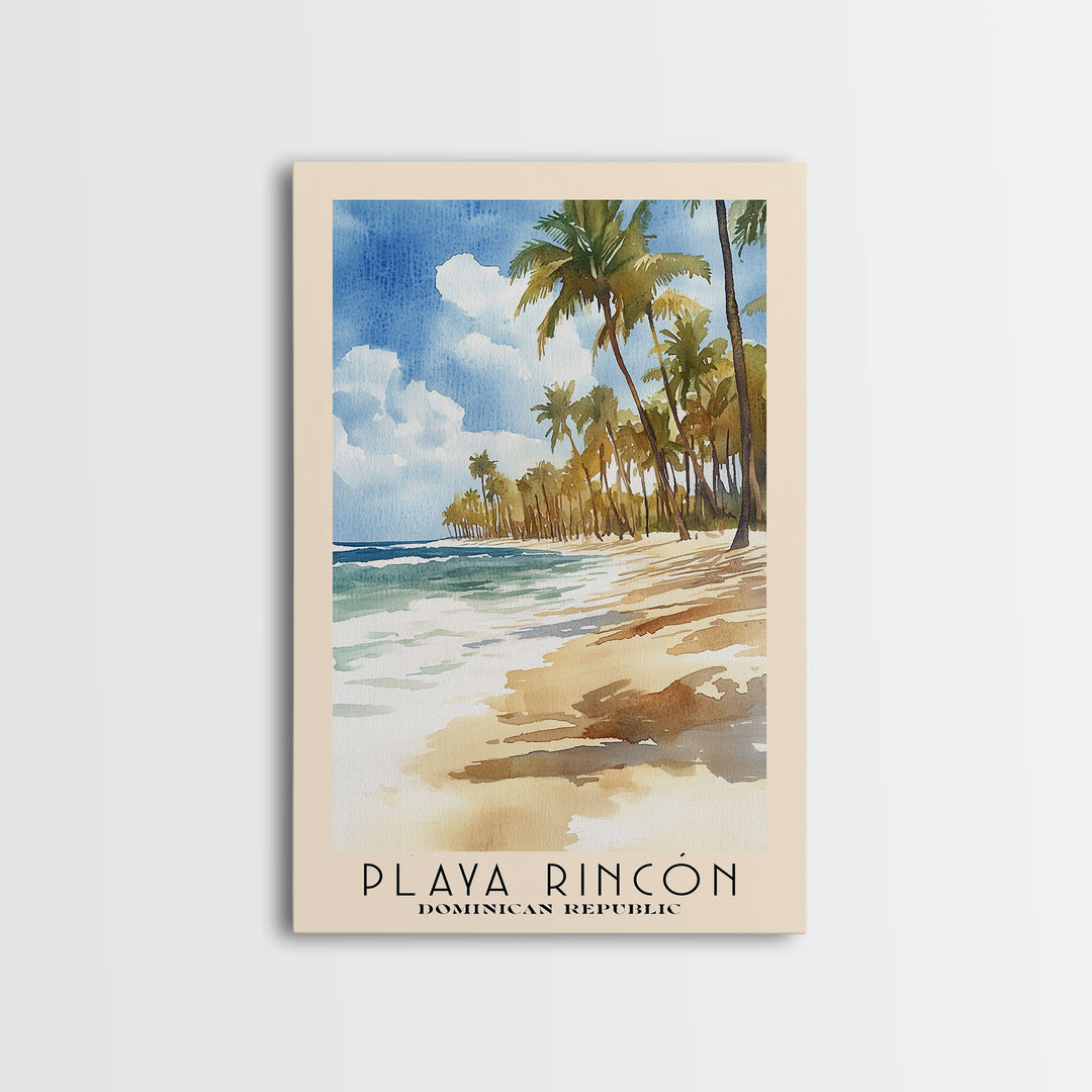 Playa Rincón, Dominican Republic Watercolor Print, Vacation Gift, Dominican Republic Wall Art, Vacation Wall Art, Vacatation Memories, Beach Decor, Beach Or Lakehouse Art