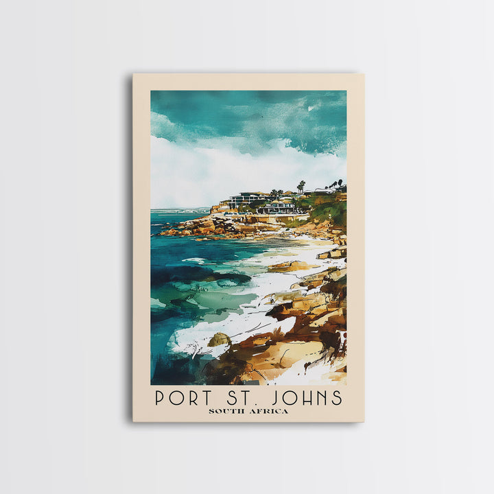 Port St. Johns, South Africa Watercolor Print, Vacation Gift, South Africa Wall Art, Beach Painting, Beach Decor, Beach Or Lakehouse Art