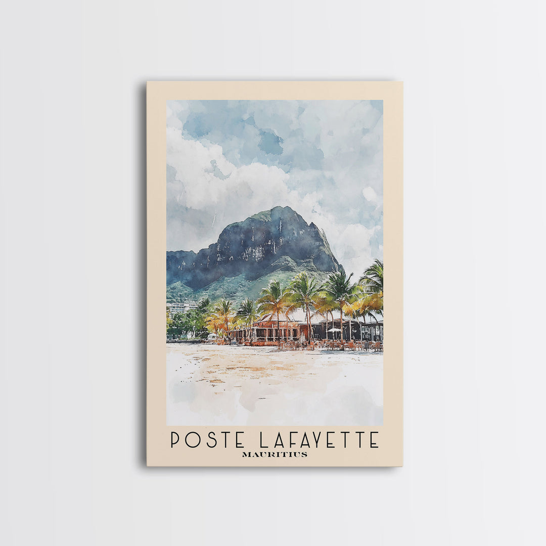 Poste Lafayette, Mauritius Watercolor Print, Vacation Gift, Mauritius Wall Art, Vacation Wall Art, Vacatation Memories, Beach Decor, Beach Or Lakehouse Art