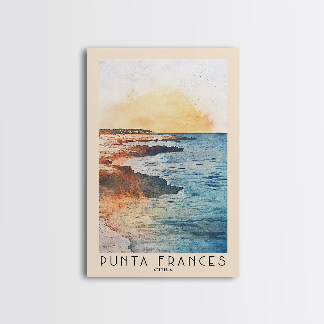 Punta Frances, Cuba Watercolor Print, Vacation Gift, Cuba Wall Art, Vacation Wall Art, Vacatation Memories, Beach Decor, Beach Or Lakehouse Art