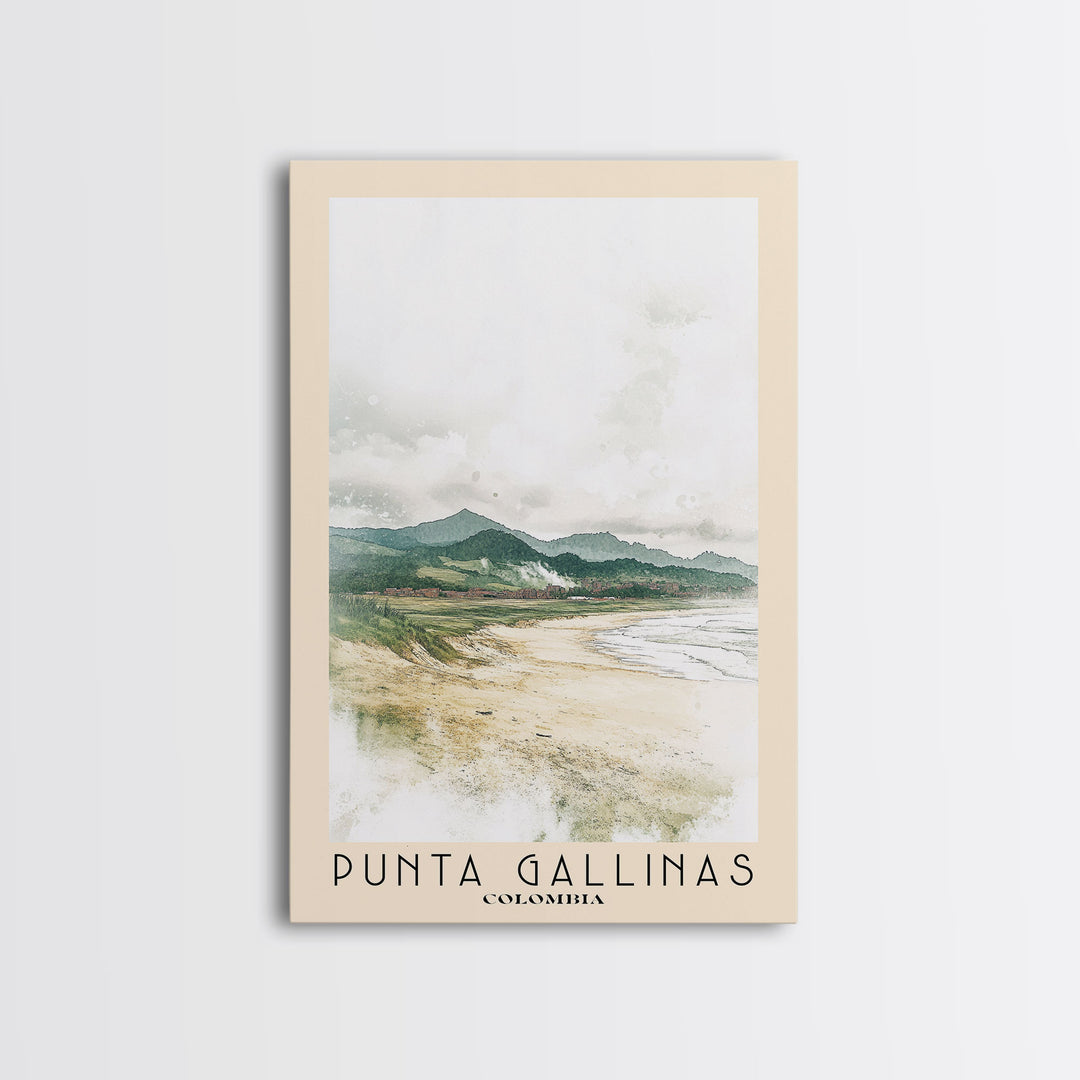 Punta Gallinas, Colombia Watercolor Print, Vacation Gift, Colombia Wall Art, Beach Painting, Beach Decor, Beach Or Lakehouse Art