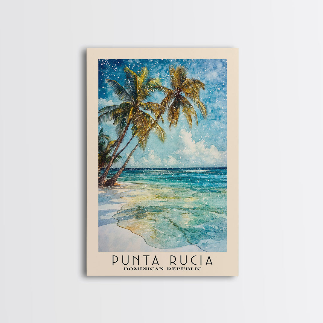 Punta Rucia, Dominican Republic Watercolor Print, Vacation Gift, Dominican Republic Wall Art, Beach Painting, Beach Decor, Beach Or Lakehouse Art