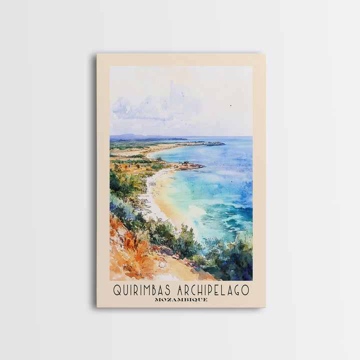 Quirimbas Archipelago, Mozambique Watercolor Beach Print, Vacation Gift, Mozambique Wall Art, Beach Painting, Beach Decor, Beach Painting