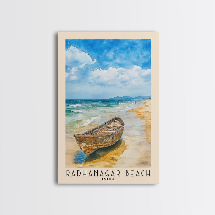 Radhanagar Beach, India Watercolor Print, Vacation Gift, India Wall Art, Beach Painting, Beach Decor, Beach Or Lakehouse Art