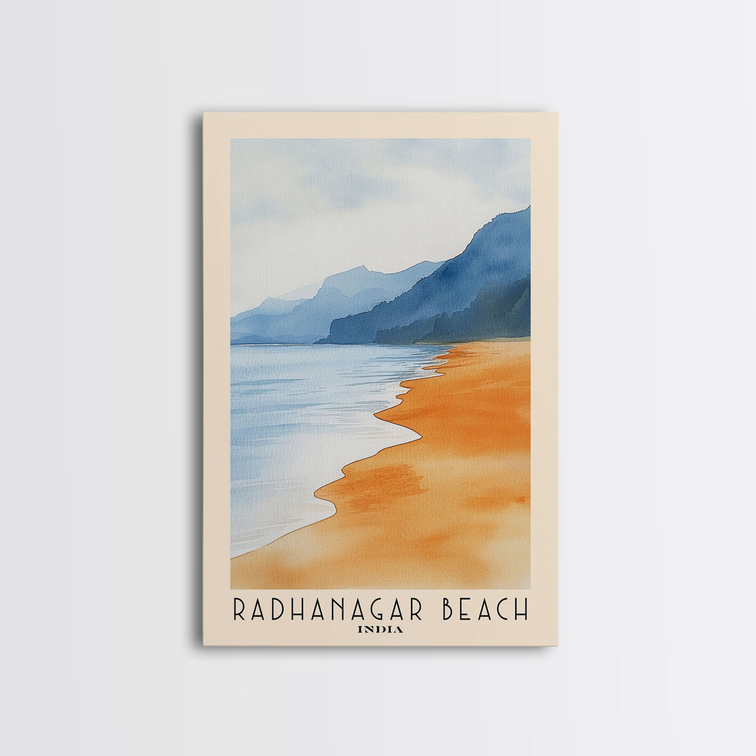 Radhanagar Beach, India Watercolor Beach Print, Vacation Gift, India Wall Art, Beach Painting, Beach Decor, Beach Painting