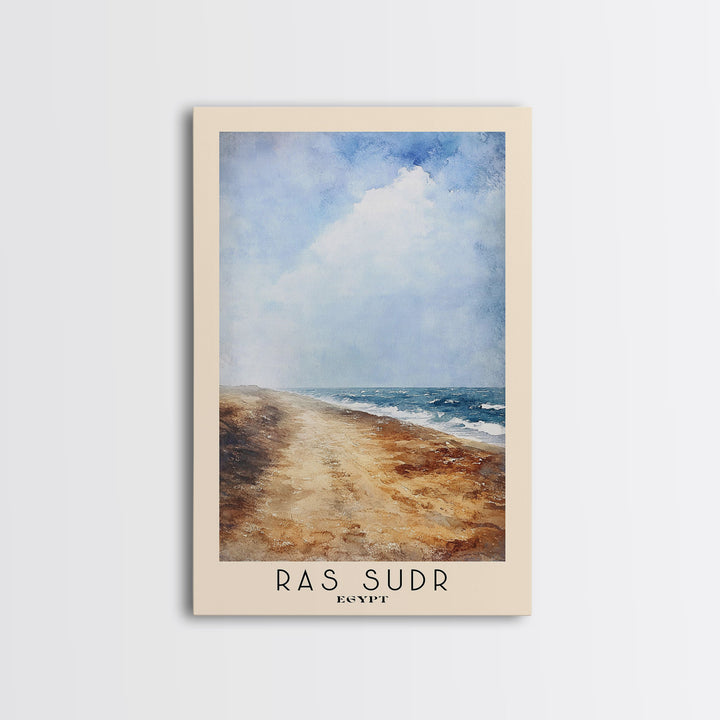 Ras Sudr, Egypt Watercolor Print, Vacation Gift, Egypt Wall Art, Vacation Wall Art, Vacatation Memories, Beach Decor, Beach Or Lakehouse Art