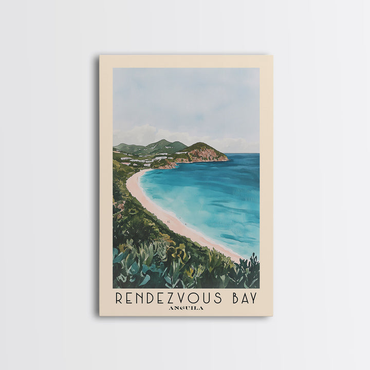 Rendezvous Bay, Anguila Watercolor Print, Vacation Gift, Anguila Wall Art, Beach Painting, Beach Decor, Beach Or Lakehouse Art