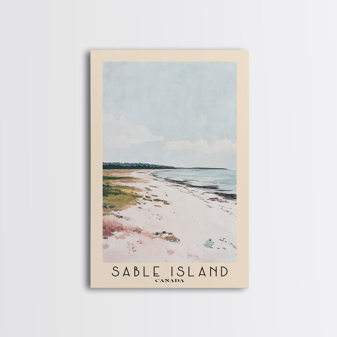 Sable Island, Canada Watercolor Print, Vacation Gift, Canada Wall Art, Beach Painting, Beach Decor, Beach Or Lakehouse Art