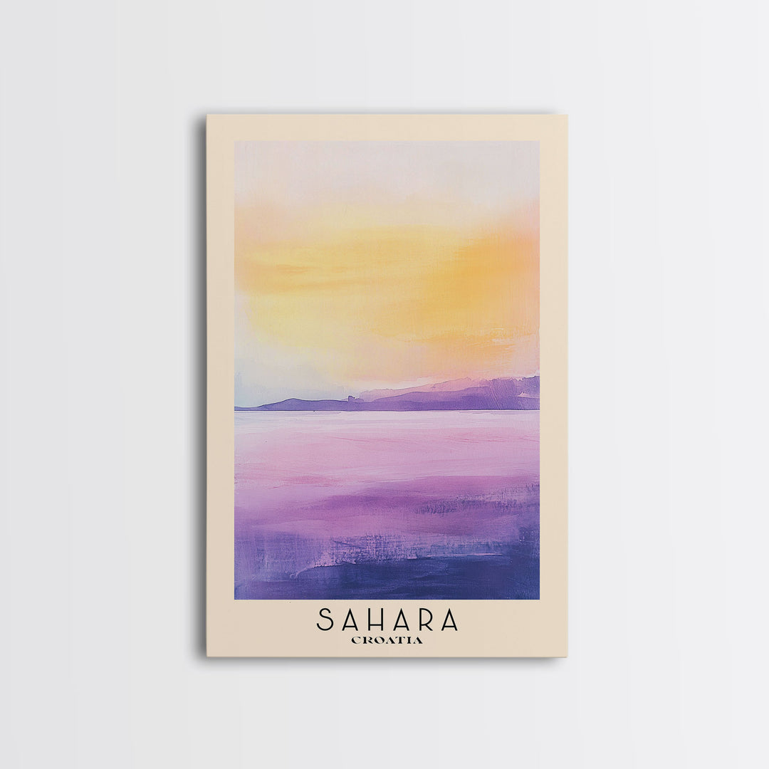 Sahara, Croatia Watercolor Beach Print, Vacation Gift, Croatia Wall Art, Beach Painting, Beach Decor, Beach Painting