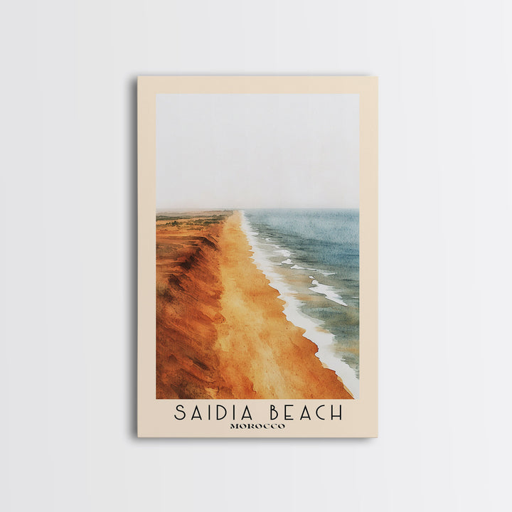 Saidia Beach, Morocco Watercolor Print, Vacation Gift, Morocco Wall Art, Vacation Wall Art, Vacatation Memories, Beach Decor, Beach Or Lakehouse Art