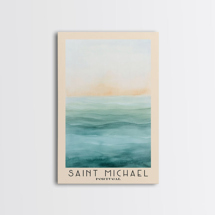 Saint Michael, Portugal Watercolor Print, Vacation Gift, Portugal Wall Art, Vacation Wall Art, Vacatation Memories, Beach Decor, Beach Or Lakehouse Art