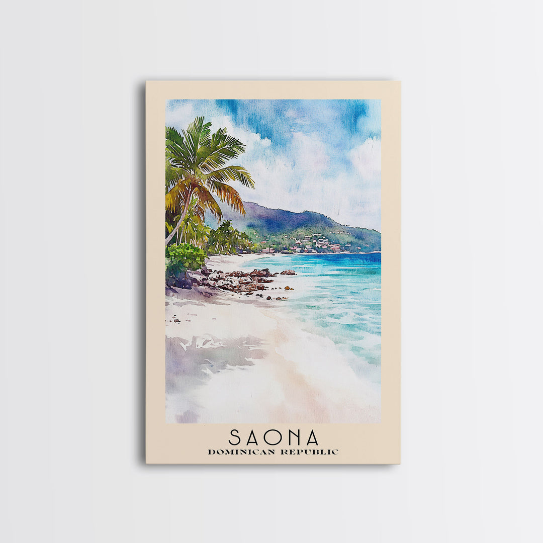 Saona, Dominican Republic Watercolor Print, Vacation Gift, Dominican Republic Wall Art, Vacation Wall Art, Vacatation Memories, Beach Decor, Beach Or Lakehouse Art