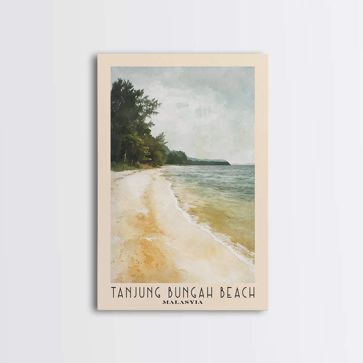 Tanjung Bungah Beach, Malasyia Watercolor Print, Vacation Gift, Malasyia Wall Art, Beach Painting, Beach Decor, Beach Or Lakehouse Art