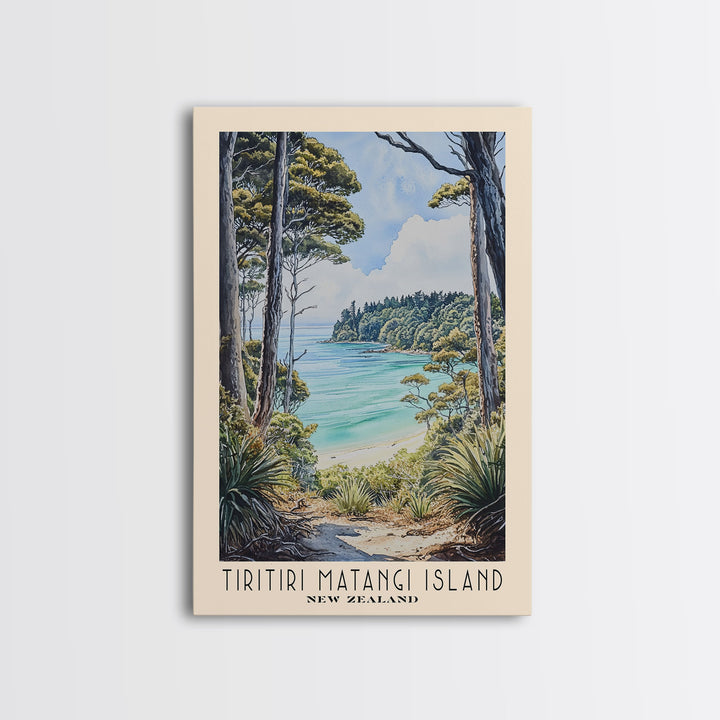 Tiritiri Matangi Island, New Zealand Watercolor Print, Vacation Gift, New Zealand Wall Art, Beach Painting, Beach Decor, Beach Or Lakehouse Art