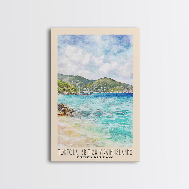 Tortola, British Virgin Islands , United Kingdom Watercolor Print, Vacation Gift, United Kingdom Wall Art, Beach Painting, Beach Decor, Beach Or Lakehouse Art