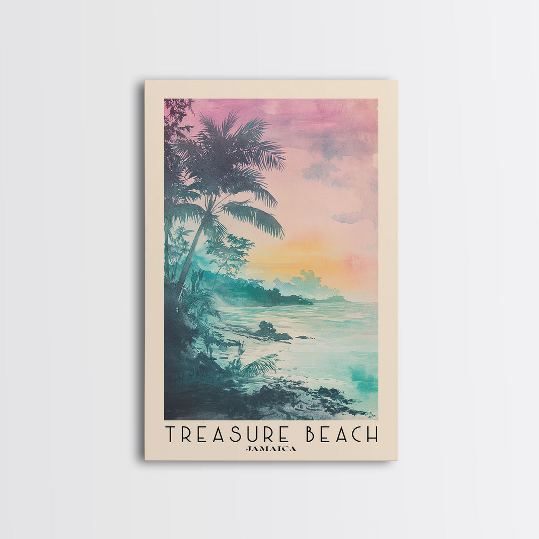 Treasure Beach, Jamaica Watercolor Print, Vacation Gift, Jamaica Wall Art, Vacation Wall Art, Vacatation Memories, Beach Decor, Beach Or Lakehouse Art