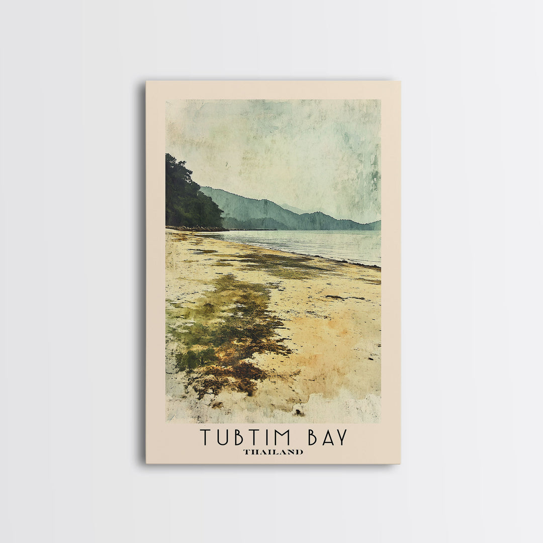 Tubtim Bay, Thailand Watercolor Beach Print, Vacation Gift, Thailand Wall Art, Beach Painting, Beach Decor, Beach Painting