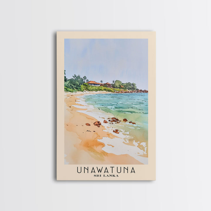 Unawatuna, Sri Lanka Watercolor Print, Vacation Gift, Sri Lanka Wall Art, Beach Painting, Beach Decor, Beach Or Lakehouse Art