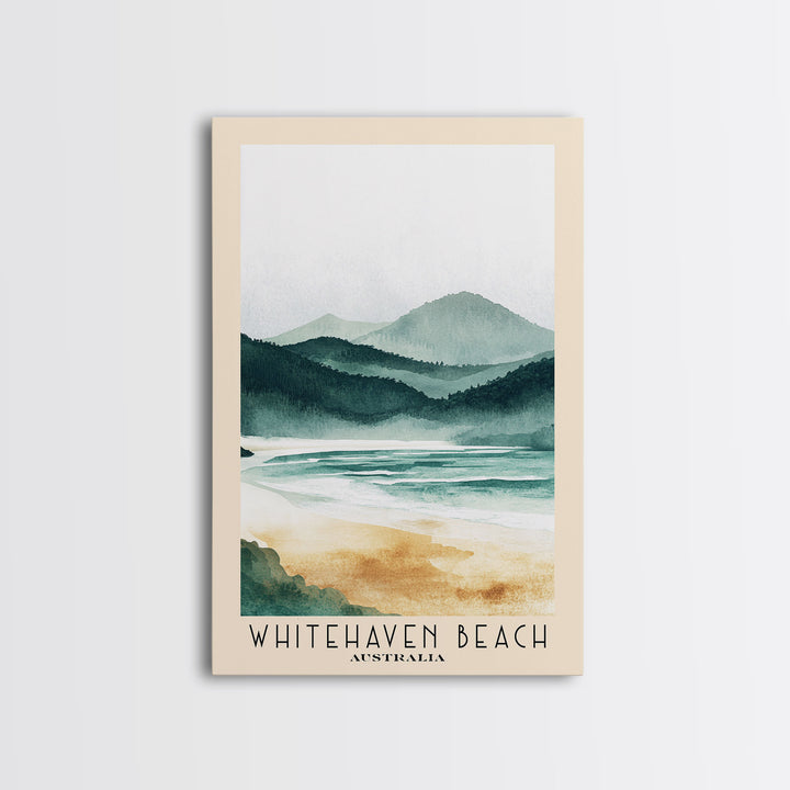 Whitehaven Beach, Australia Watercolor Print, Vacation Gift, Australia Wall Art, Beach Painting, Beach Decor, Beach Or Lakehouse Art