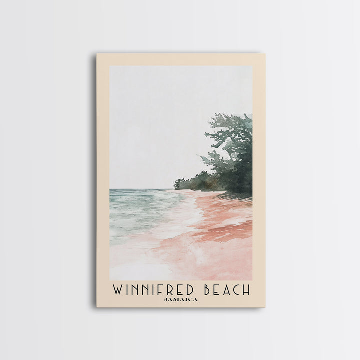 Winnifred Beach, Jamaica Watercolor Print, Vacation Gift, Jamaica Wall Art, Vacation Wall Art, Vacatation Memories, Beach Decor, Beach Or Lakehouse Art