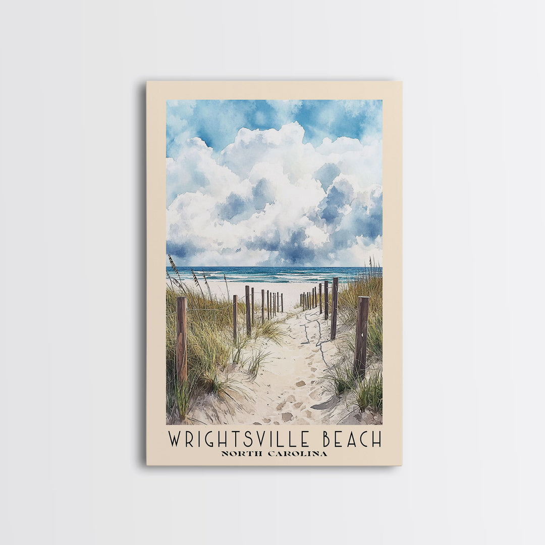 Wrightsville Beach, North Carolina Watercolor Print, Vacation Gift, North Carolina Wall Art, Beach Painting, Beach Decor, Beach Or Lakehouse Art