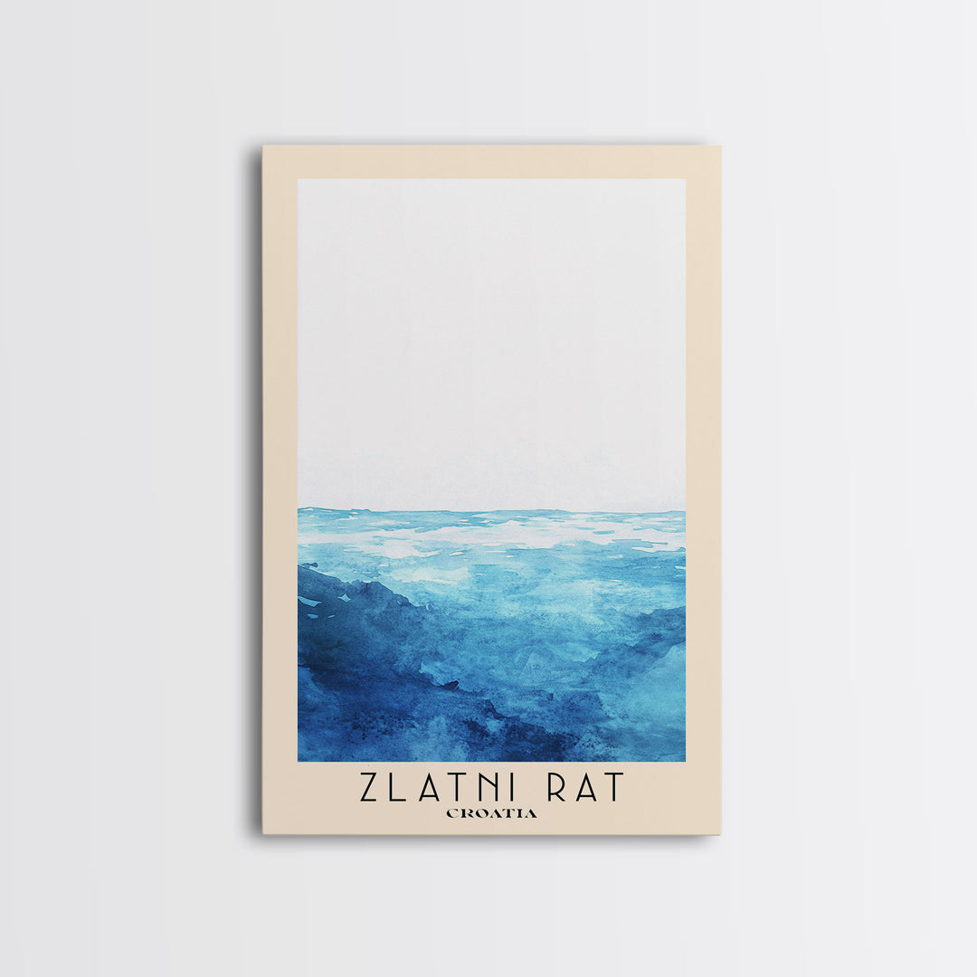 Zlatni Rat, Croatia Watercolor Print, Vacation Gift, Croatia Wall Art, Vacation Wall Art, Vacatation Memories, Beach Decor, Beach Or Lakehouse Art