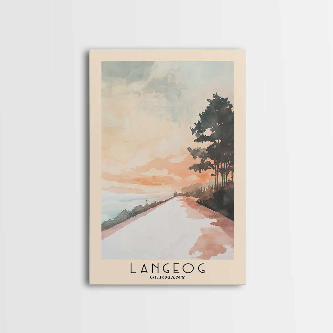 langeog, Germany Watercolor Print, Vacation Gift, Germany Wall Art, Vacation Wall Art, Vacatation Memories, Beach Decor, Beach Or Lakehouse Art