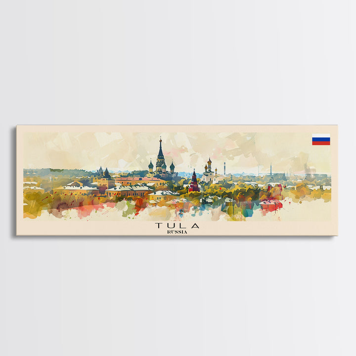 Tula Russia Travel Art, City Art, Framed Canvas Print or Metal Wall Art, Europe Travel Poster, Panoramic Wall Art, Extra Wide Wall Art