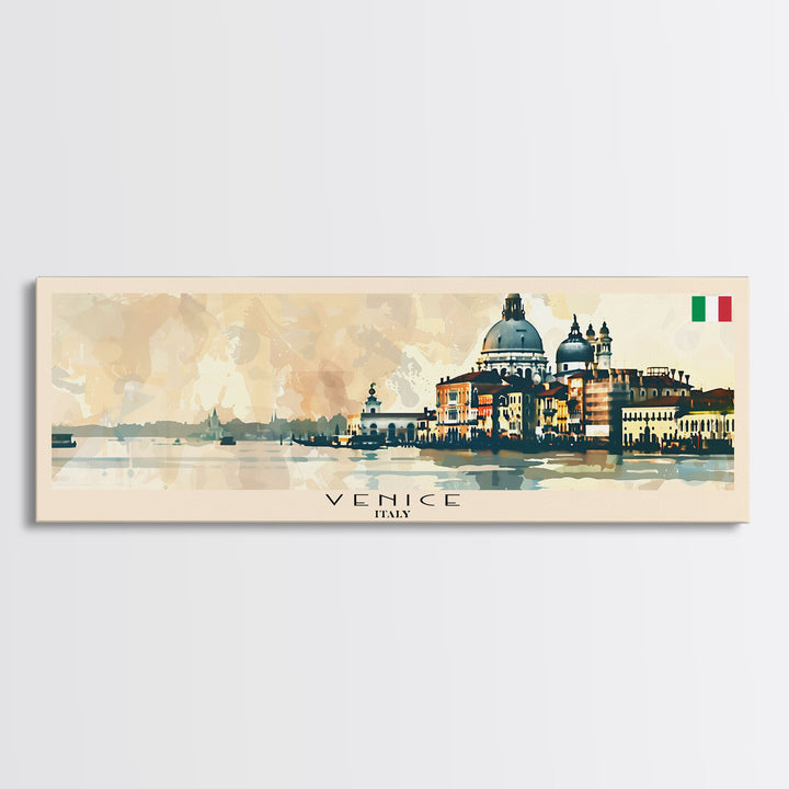 Venice Italy Travel Print Wall Art, Panoramic City Art, Travel Art, Wall Decor, Vacation Gift, Framed Canvas Print Or Metal Art