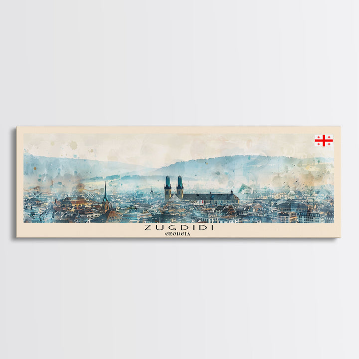 Zurich Switzerland Travel Art, City Art, Framed Canvas Print or Metal Wall Art, Europe Travel Poster, Panoramic Wall Art, Extra Wide Wall Art