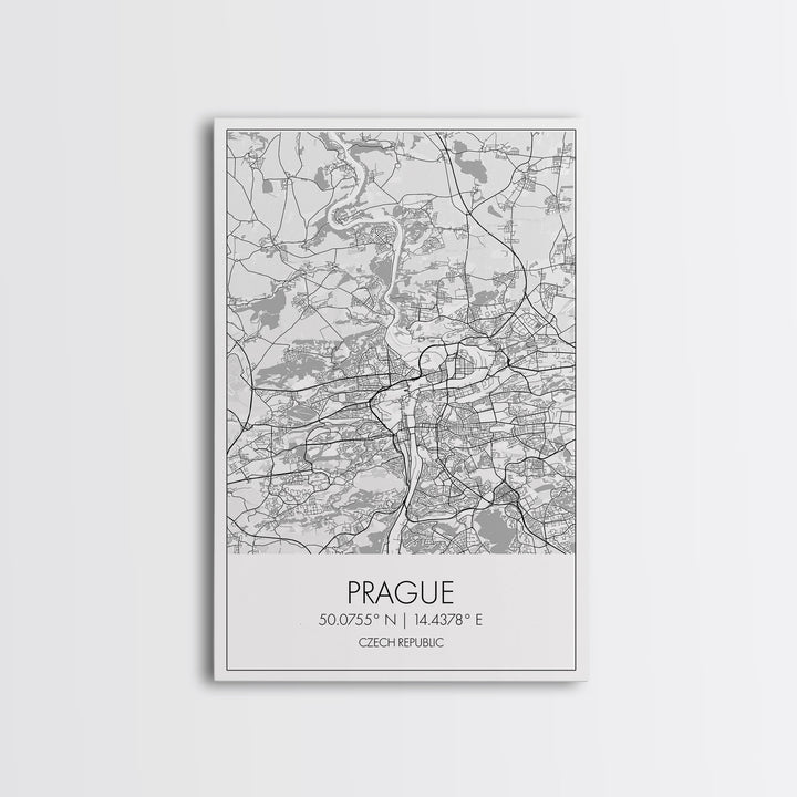 Prague Street Map, Czech Republic Map, City Map Art, Minimalist Art, Wall Art, Canvas Print, Girls Room Wall Art, Pilot Gifts, Travel Print