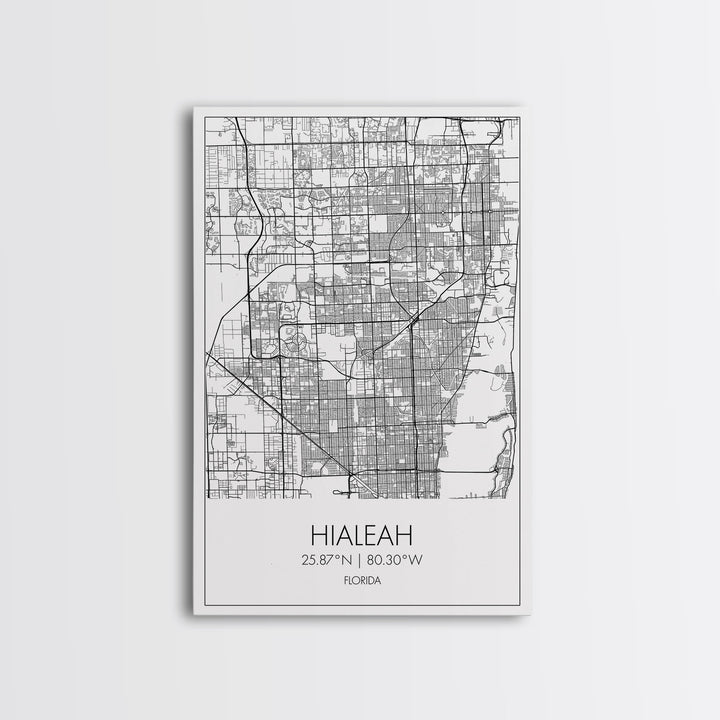 Hialeah Street Map, Nevada Map, City Map Art, Minimalist Wall Art, Wall Art, Canvas Print, Office Wall Art, Teen Gift, Travel Wall Print