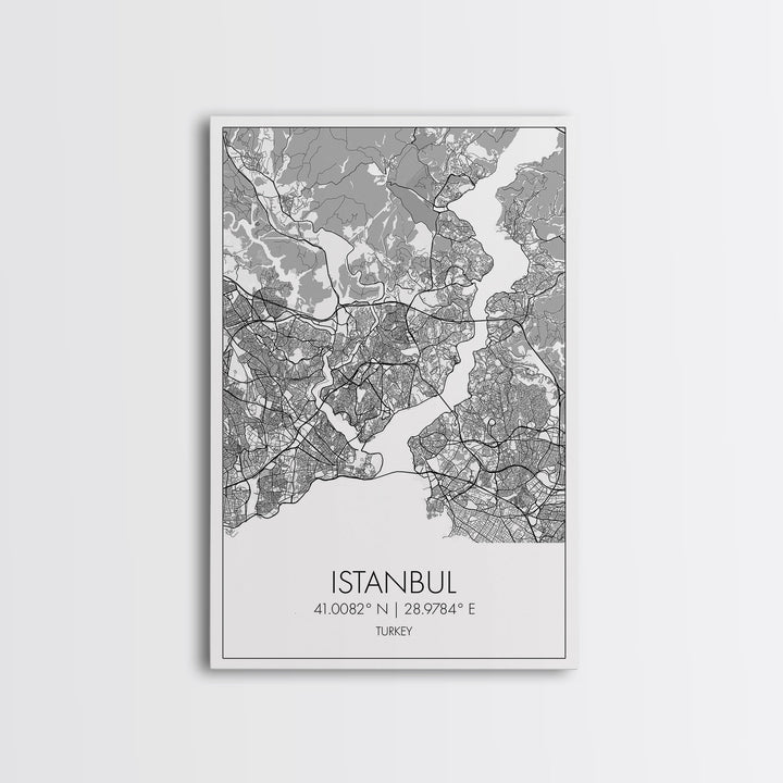 Istanbul Street Map, Turkey Map, City Map Art, Minimalist Art, Wall Art, Canvas Print, Travel Wall Art, Master Bedroom Décor, Gift For Her