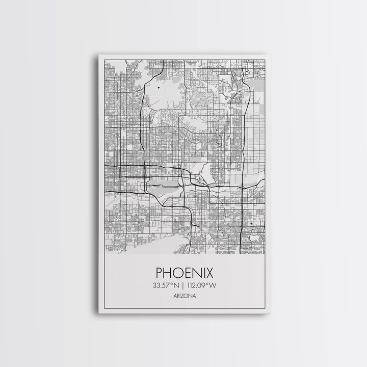 Phoenix Street Map, Arizona Map, City Map Art, Minimalist Art, Wall Art, Canvas Print, Master Bedroom Décor, Gifts For Her, Travel Wall Art