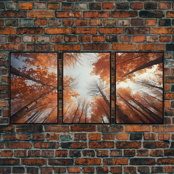 Trees Wall Art, Fall Art Print, Nature Print, Canvas Print, Wall Art, 3 Piece Wall Art, Country Home Decor, Bedroom Prints, Ranch Decor