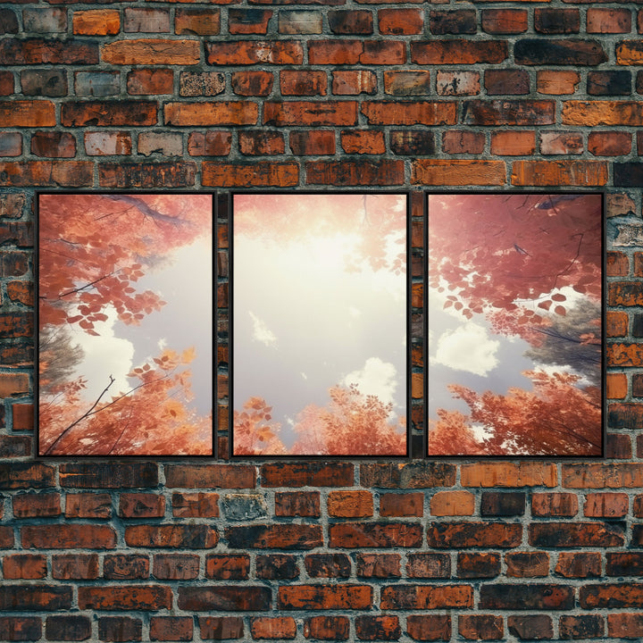 Fall Art Print, Nature Print, Trees Wall Art, Canvas Print, Wall Art, 3 Piece Wall Art, Kitchen Wall Decor, Home Office Art, Above Bed Decor