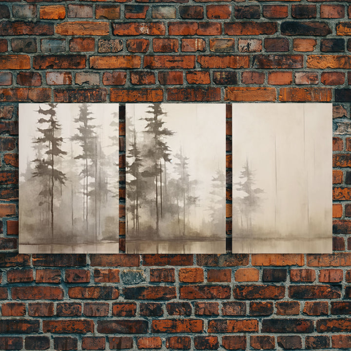 FRAMED Olive Green and Beige Art 3 Panel Set Beach Landscape Painting Framed Wall Art Large Prints Art Framed Landscape Art Print Giclee