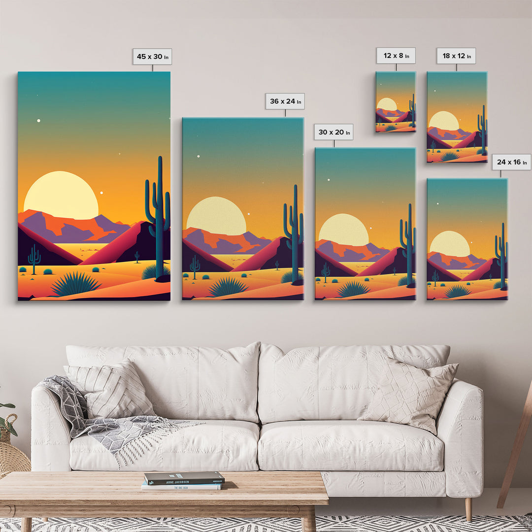 Trendy Art Desert Prints, 3 Piece Wall Art, Framed Canvas Print, Framed Art, Desert Art Prints, Triptych, Set of 3 Wall Art