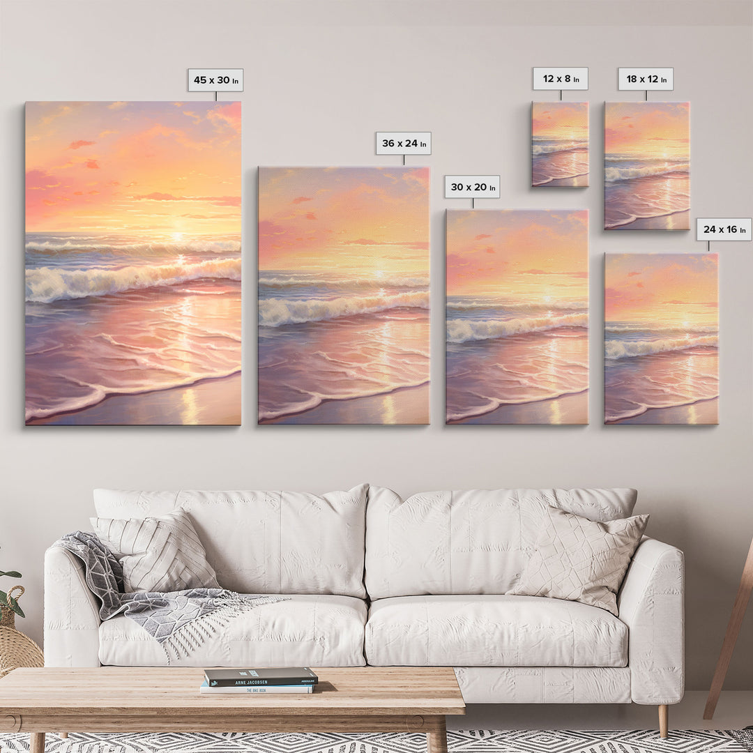 Seascape Canvas Print oil Painting, Original Abstract Ocean Painting, 3 Piece Set, Large Wall Art, Modern Wall Decor, Living room Home Decor