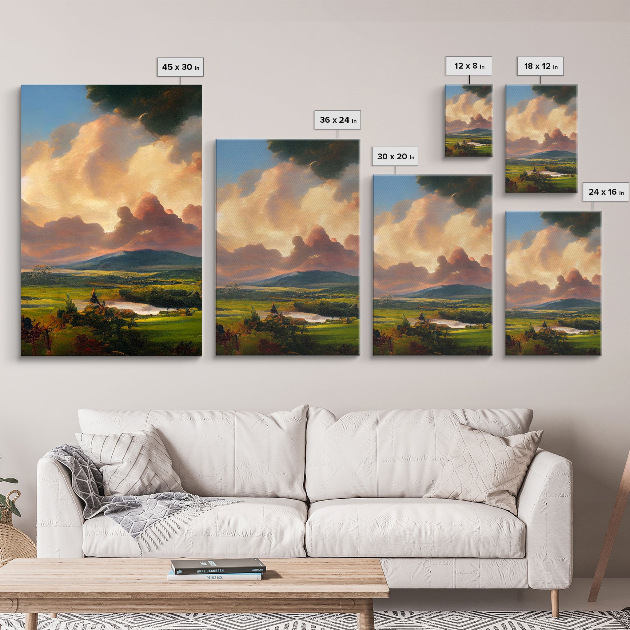 The Dark Tower, 3 Piece Panoramic Art, High Fantasy Concept Art, 3 Piece Wall Art, Ready To Hang Canvas Print